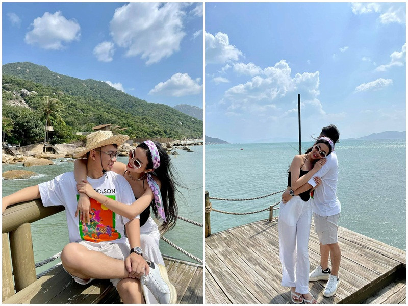 Sau đám cưới, Thúy An thường xuyên khoe hình ảnh bên ông xã.