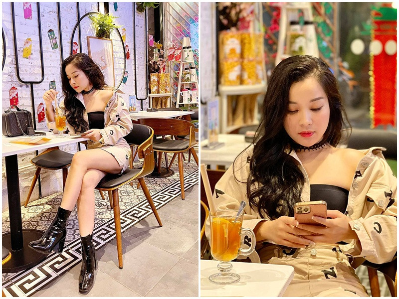 Nữ diễn viên sinh năm 1985 khoe chân dài nuột nà, vai trần quyến rũ.