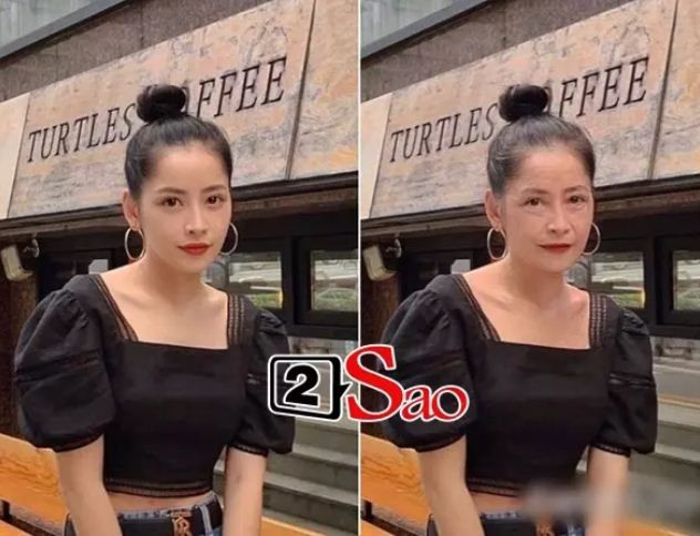 Gương mặt Chi Pu khi bổ sung thêm nếp nhăn.