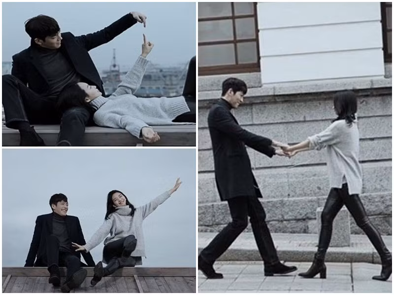 Mối tình của Shin Min Ah - Kim Woo Bin chớm nở khi cả hai đóng chung một quảng cáo vào năm 2015. Cặp đôi chị em hơn kém nhau 5 tuổi nhưng xứng đôi vừa lứa.