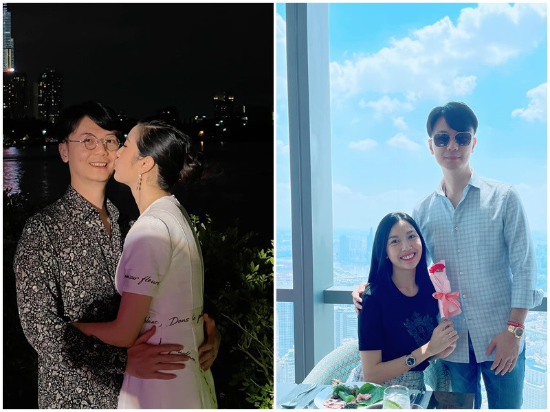 Về chung một nhà, có con chung, Thúy Vân vẫn được ông xã doanh nhân hết mực chiều chuộng.