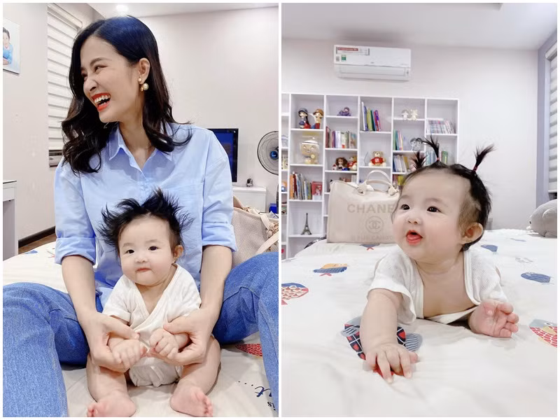 Con gái ca sĩ Đông Nhi càng lớn càng đáng yêu, có nhiều biểu cảm hơn.