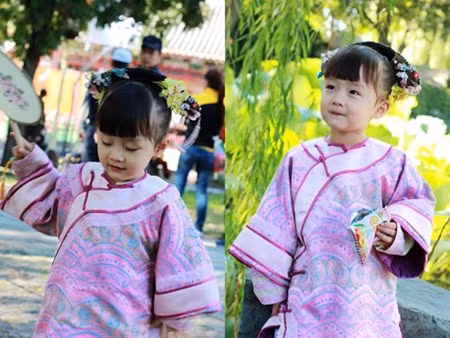 Trước đó, cô bé dễ thương này từng khiến khán giả “chết mê chết mệt” với tạo hình Ôn Nghi công chúa trong "Hậu cung Chân Hoàn truyện". 