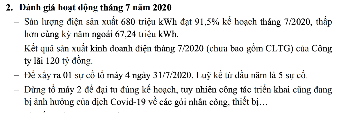 Nhiet dien Hai Phong bao lai trong thang 7 dat 120 ty dong
