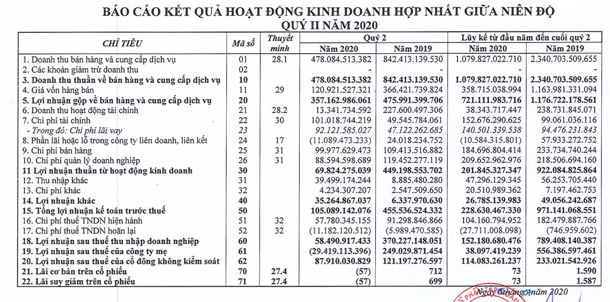 Đất Xanh lỗ 29 tỷ quý 2, luỹ kế bán niên chỉ thu lãi 38 tỷ đồng Dat Xanh lo 29 ty quy 2, luy ke ban nien chi thu lai 38 ty dong