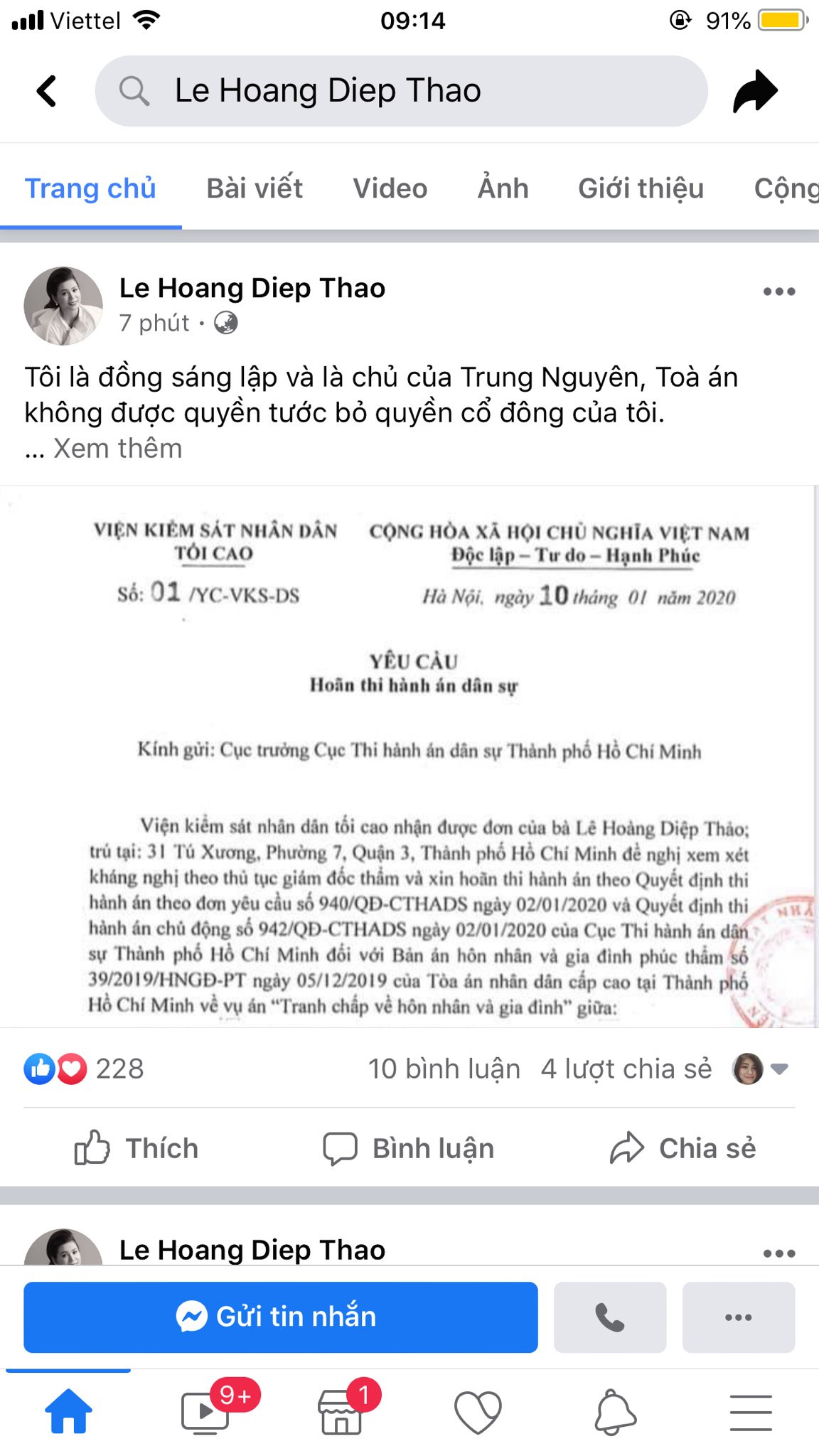 Bị tước bỏ quyền cổ đông ở Trung Nguyên, bà Lê Hoàng Diệp Thảo nói gì? Bi tuoc bo quyen co dong o Trung Nguyen, ba Le Hoang Diep Thao noi gi?