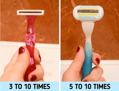 Dao cạo râu. Tùy vào kiểu dáng, dao cạo sẽ có thời gian sử dụng khác nhau. Với loại dao cạo dùng 1 lần, bạn nên vứt bỏ ngay khi sử dụng. Các loại dao khác có thời gian sử dụng dao động từ 3-10 lần. Nếu dao cạo có dấu hiệu cùn, lưỡi để lại vết cắt hoặc kích ứng da thì cũng nên loại bỏ.