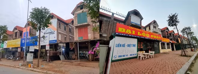 Nhiều căn biệt thự bị trưng dụng thành cửa hàng kinh doanh, đại lý môi giới bất động sản… 