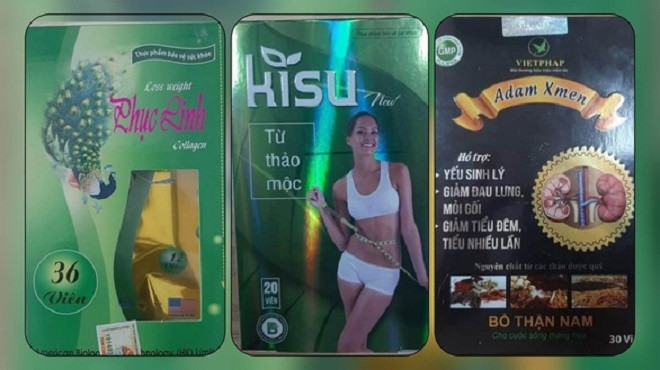 Cảnh báo loạt sản phẩm giảm cân, tráng dương chứa chất cấm nguy hại Canh bao loat san pham giam can, trang duong chua chat cam nguy hai
