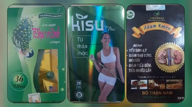Cảnh báo loạt sản phẩm giảm cân, tráng dương chứa chất cấm nguy hại Canh bao loat san pham giam can, trang duong chua chat cam nguy hai