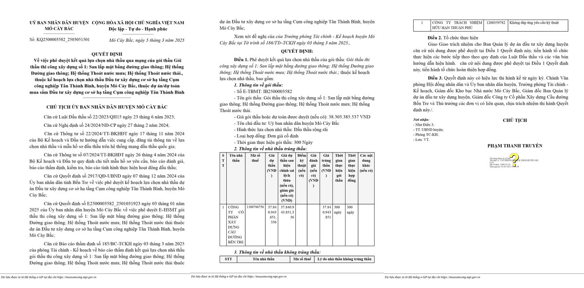 Cty Cầu Đường Bến Tre thắng liên tiếp 02 gói thầu gần 40 tỷ tại Mỏ Cày Bắc - Hình 2 Cty Cau Duong Ben Tre thang lien tiep 02 goi thau gan 40 ty tai Mo Cay Bac-Hinh-2