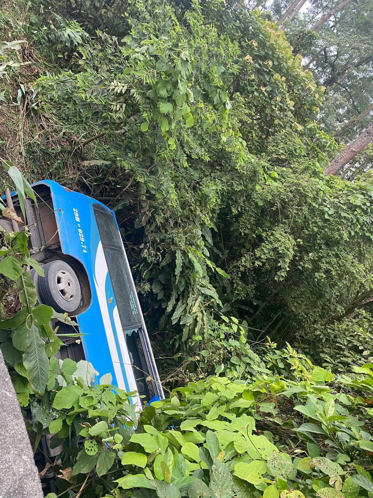 Hiện vụ xe khách chở 30 người lao xuống vực, 2 người bị thương ở Vĩnh Phúc đang được cơ quan chức năng điều tra, làm rõ. 