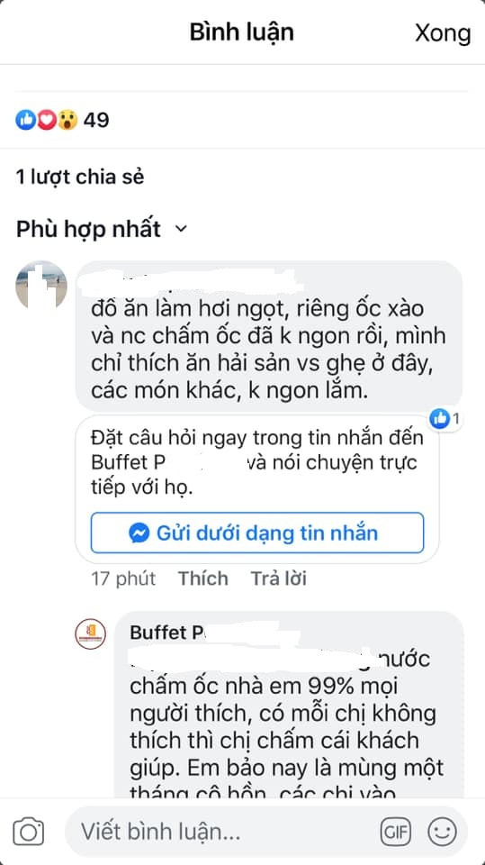 Gop y nuoc cham qua ngot, co gai bi nha hang mang vi ly do... 