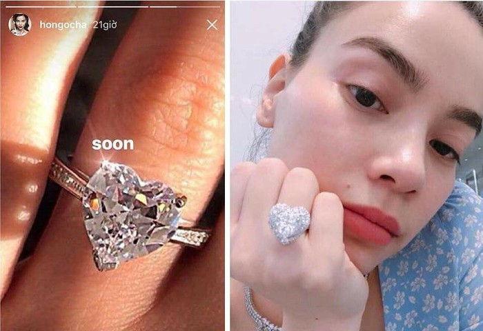 Giữa tháng 3/2018, Hồ Ngọc Hà vướng tin đồn đã đính hôn với Kim Lý khi cô bất ngờ khoe ảnh chụp nhẫn kim cương ở ngón áp út.
