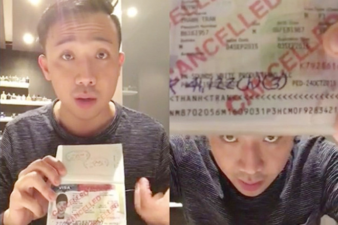 Năm 2016, danh hài Trấn Thành cũng bị từ chối nhập cảnh vào Mỹ vì visa hết hạn, buộc phải quay về Việt Nam để xin visa mới. Sự cố này khiến nam danh hài không chỉ phải hủy hàng loạt show diễn ở Mỹ mà phải còn trải qua ác mộng trong 24 tiếng bị cách ly chờ điều tra, phải ở trong phòng tạm giam và không được sử dụng điện thoại.