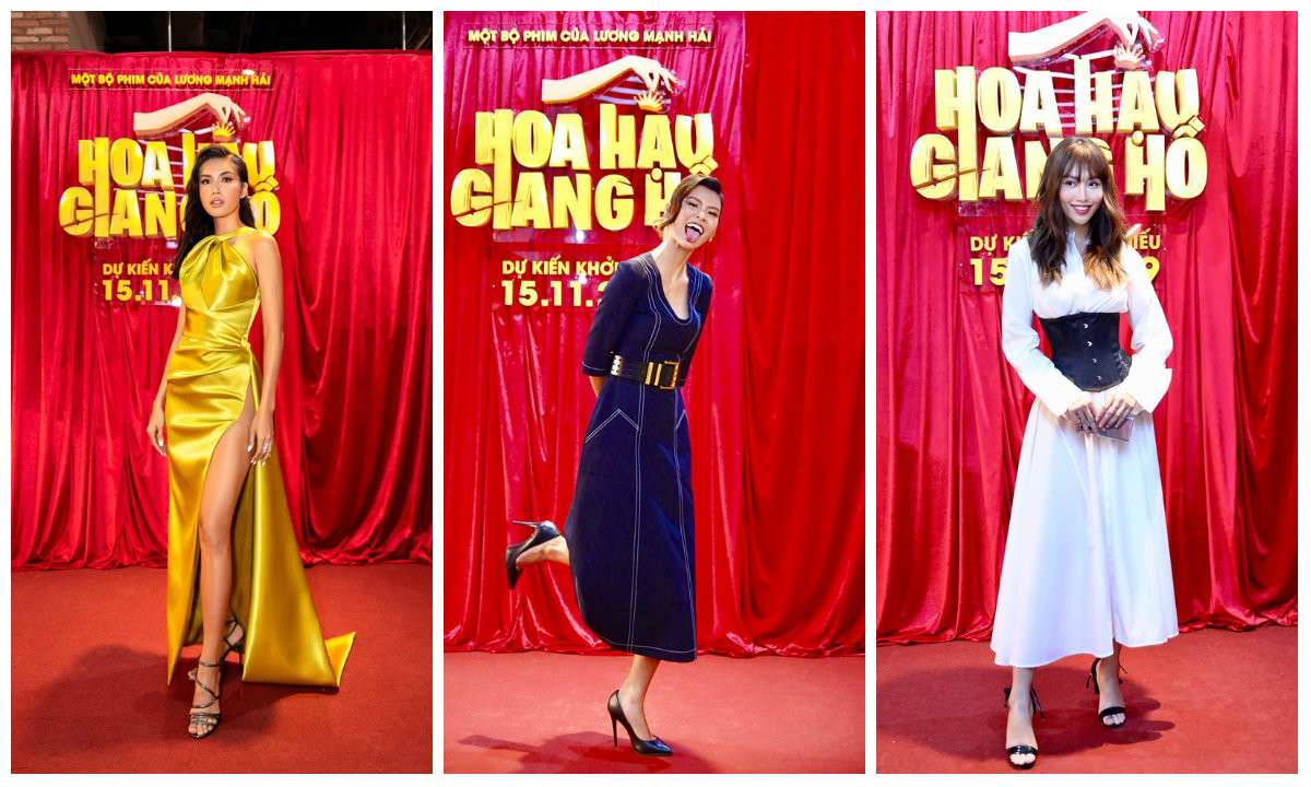 Trong phim, Minh Tú vào vai Lá đi thi hoa hậu thay người em song sinh tên Mây. Nơi hậu trường cuộc thi, Lá dù bình thường rất ngang tàng, ngổ ngáo nhưng cũng phải gồng mình chống lại những chiêu trò chơi xấu "đối thủ" của Yến Nhi (Cao Thiên Trang) và một thí sinh khác do Chế Nguyễn Quỳnh Châu thủ vai. Ảnh: FBNV.