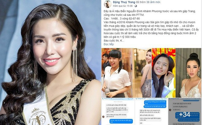 Trước đó, không chỉ bị Thùy Trang "bóc phốt" nhà giàu mà sao lại quỵt tiền, khất lần khất nữa hơn 2 năm chưa trả hết, Á hậu 2 Hoa hậu biển Việt Nam 2016 còn bị tố từng hỏi mượn 1 tỷ mua bình chọn khi tham gia Hoa hậu Siêu Quốc gia 2017 nhưng chị gái Đặng Thu Thảo từ chối.