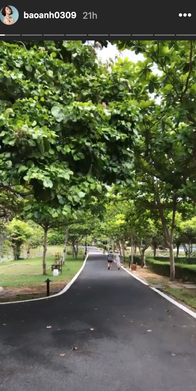 Bảo Anh cũng chia sẻ bức hình trên con đường đó.