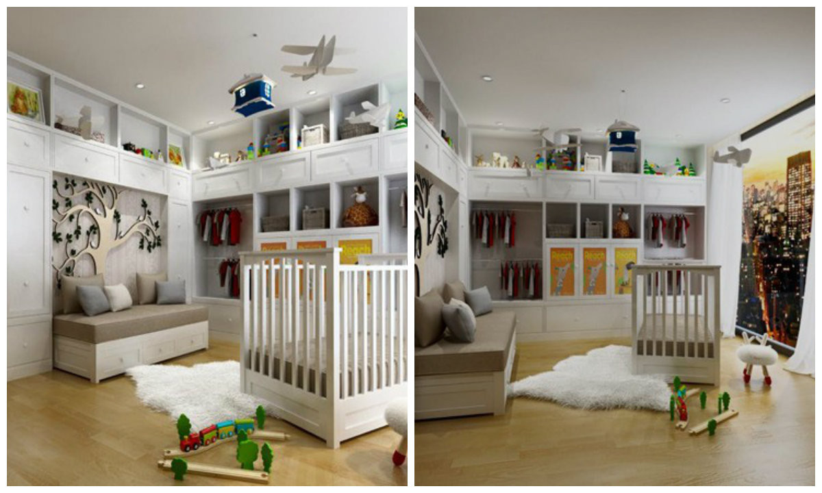 Thời điểm trước khi Ricky được sinh ra, vợ chồng siêu mẫu thiết kế riêng cho quý tử phòng ngủ đầy đủ tiện nghi với nhiều đồ dùng cao cấp.