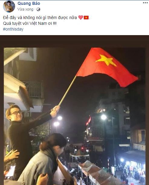 MC Quang Bảo không thốt lên lời vì sung sướng.