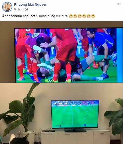 MC Phương Mai ngồi hét một mình cũng vui.