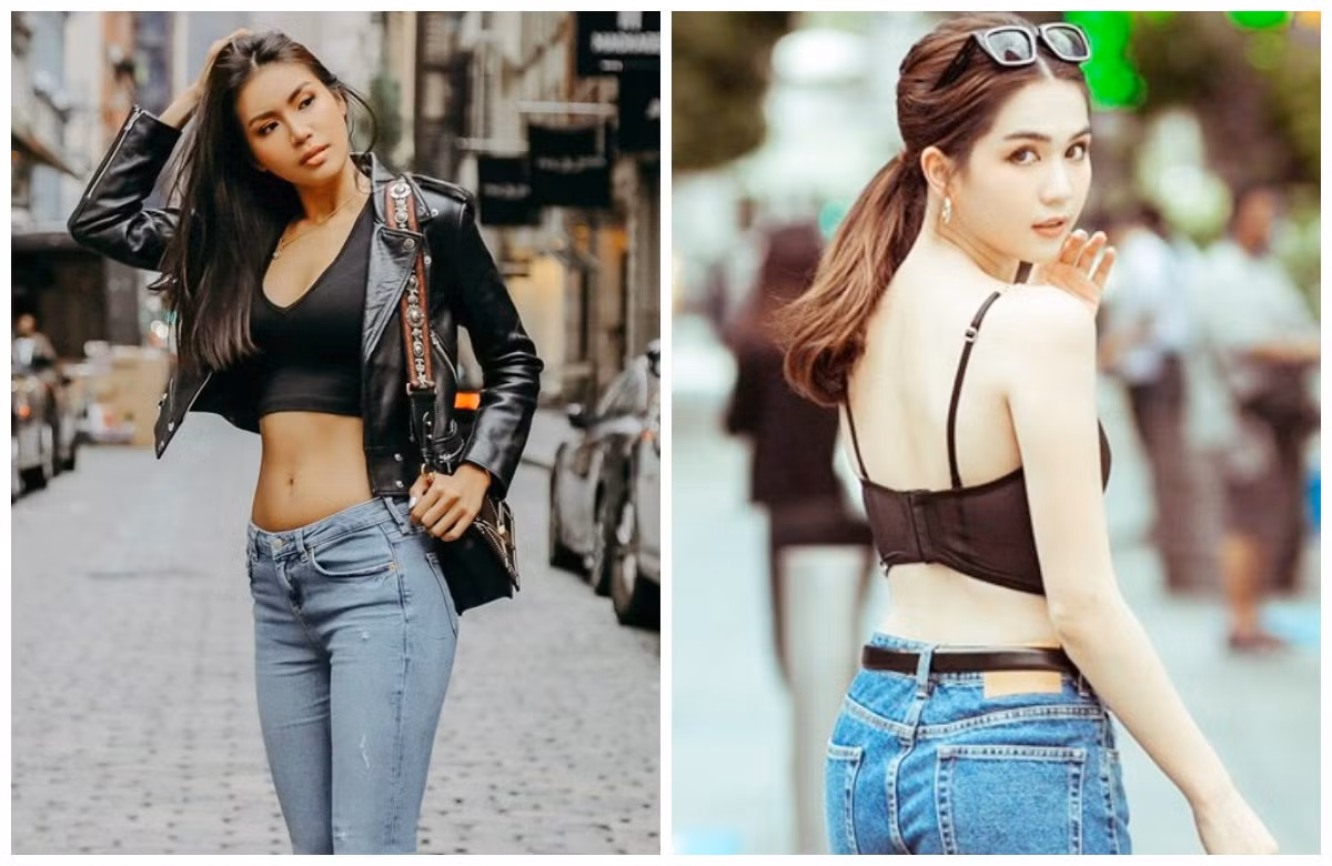 Cả hai người đẹp đều chuộng phong cách mặc hở ra đường.