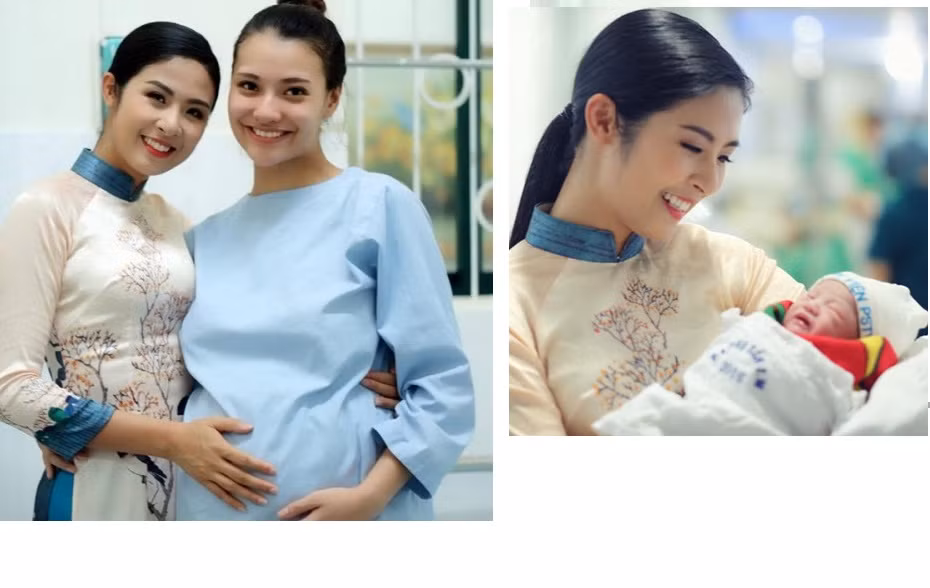 3 năm trước, người đẹp sinh năm 1994 từng bất ngờ khoe ảnh siêu âm lên trang cá nhân nhưng vội xóa đi và "mất tích" trong showbiz. Mãi đến ngày lên bàn đẻ, Hồng Quế mới khoe ảnh được bố mẹ và người chị thân thiết trong showbiz - Hoa hậu Ngọc Hân đưa đi sinh.