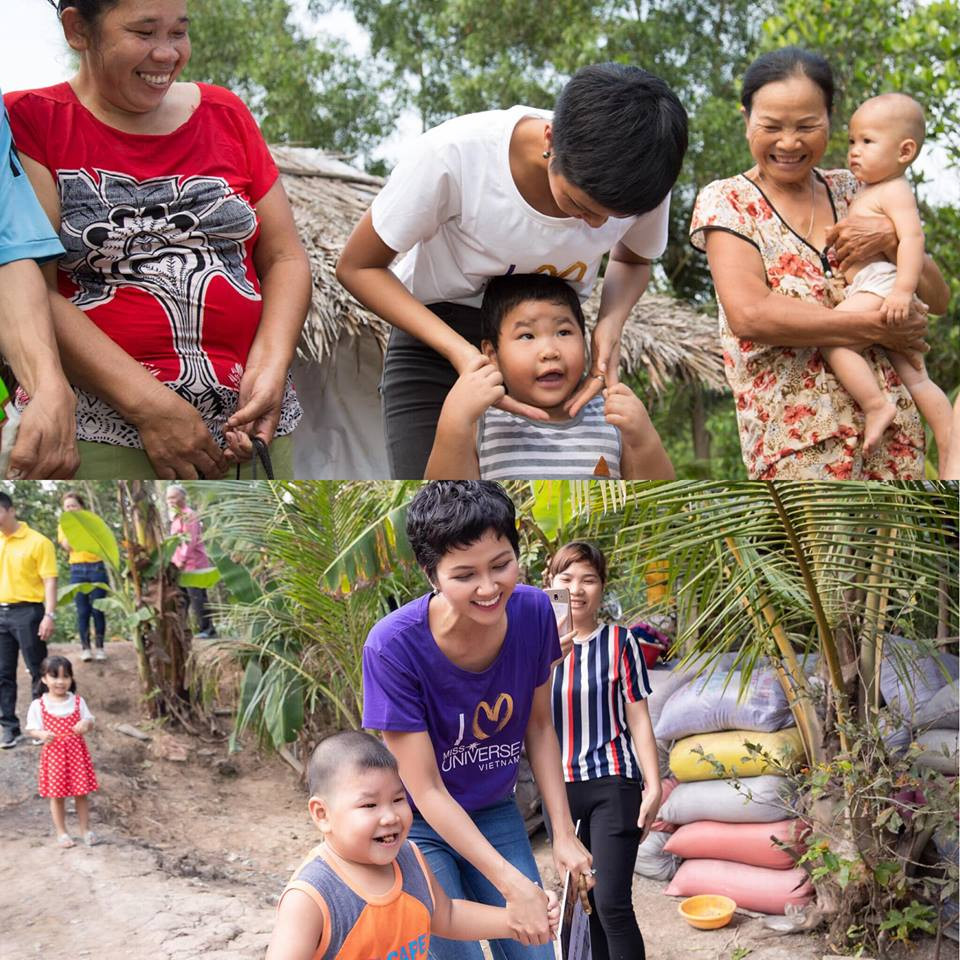 Trở về sau khi tạo nên kỳ tích giúp Việt Nam được vinh danh trong Top 5 Miss Universe 2018, Hoa hậu H'hen Niê tiếp tục thực hiện sứ mệnh tham gia các hoạt động thiện nguyện của mình.
