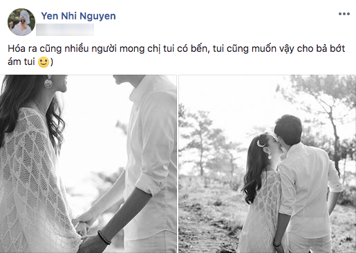 Yến Nhi - em gái Yến Trang cũng đăng status đầy ẩn ý.