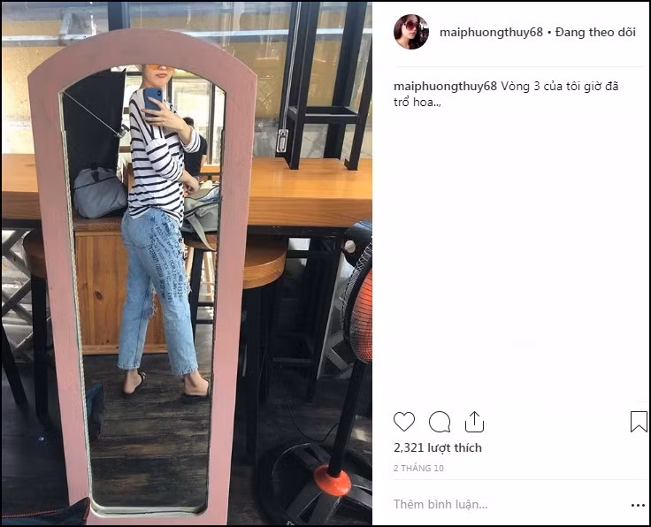 Đây không phải là lần đầu tiên Mai Phương Thúy than thở về chuyện tăng cân mất kiểm soát của mình.