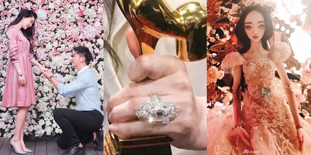 Nữ minh tinh Trung Quốc từng khiến bao cô gái phải ghen tỵ khi được bạn trai quỳ gối cầu hôn vào đúng sinh nhật lần thứ 36 của mình. Ảnh: Sina. 