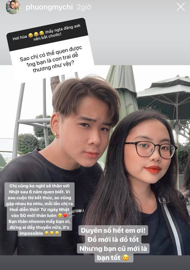 Giữa nghi vấn, giọng ca 16 tuổi lên trang cá nhân chia sẻ về việc quen Quang Nhật đã 6 năm nhưng từ ngày cậu bạn vào Sài Gòn mới thân và hy vọng mọi người đừng ai "đẩy thuyền" nữa.
