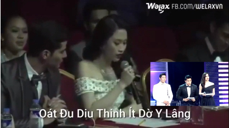 Với vai trò là giám khảo cuộc thi Mister International 2015, Hoa hậu Đông Nam Á 2014 Thu Vũ từng khiến cả khán phòng phải "cười ồ" vì không hiểu được nội dung câu hỏi tiếng Anh mà cô đặt ra cho một thí sinh đến từ Hàn Quốc.