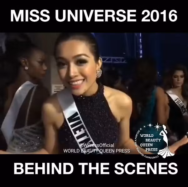 Á hậu Lệ Hằng cùng từng khiến khán giả phải "dở khóc dở cười" vì khả năng tiếng Anh kém tại cuộc thi Miss Universe 2016. Trong một đoạn clip được lan truyền, khi được hỏi về cảm nhận ngay lúc này bằng tiếng Anh thì Á hậu 2 của Hoa hậu Hoàn vũ Việt Nam tỏ vẻ không hiểu và hồn nhiên hỏi ngược lại phóng viên bằng tiếng Việt: "Cái gì?".