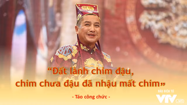 Nghệ sĩ Chí Trung cũng là một trong những Táo sở hữu khá nhiều phát ngôn gây cười của Táo quân. Ảnh: VTV.