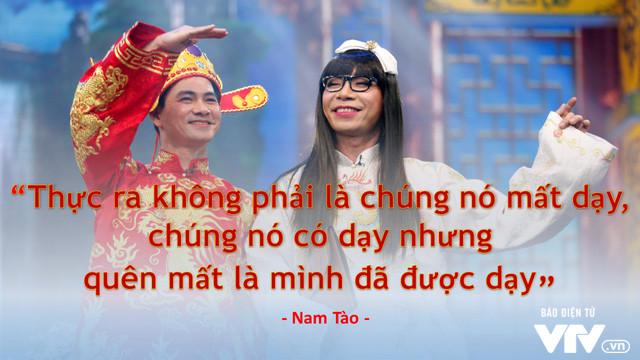 "Nam Tào" Xuân Bắc tung hứng cùng với "Bắc Đẩu" Công Lý tạo ra những câu thoại bất hủ, làm nên "đặc sản" của Táo Quân. Ảnh: VTV.