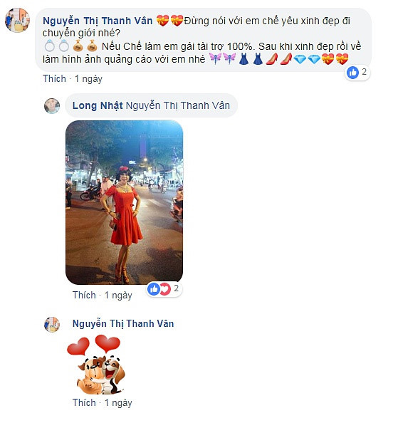 Trả lời úp mở trước nghi vấn phẫu thuật chuyển giới của Long Nhật càng khiến người hâm mộ thêm tò mò. Trước đo, Phi Thanh Vân tuyên bố "nửa đùa nửa thật" sẽ trả 100% chi phí nếu đàn anh đi chuyển giới. Ảnh: FBNV.