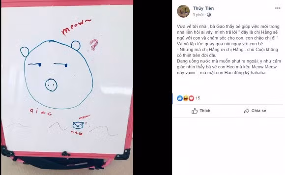 Phát ngôn của con gái cũng không ít lần khiến mẹ Thủy Tiên phải sửng sốt. Trước đó, nữ ca sĩ từng hài hước chia sẻ: "Vừa về tới nhà, bà Gạo thấy bé giúp việc mới trong nhà liền hỏi ai vậy, mình trả lời “đây là chị Hằng sẽ ngủ với con và chăm sóc cho con, con chào chị đi". Và nó lập tức quay qua nói ngay với con bé: "Nhưng mà chị Hằng ơi chị Hằng... chú Cuội không có thiệt trên đời đâu".
