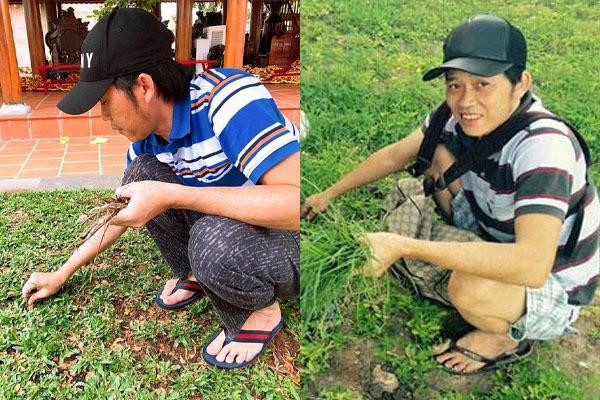 Niềm vui hằng ngày của Hoài Linh là tưới cây, nhặt cỏ ở đền phủ.