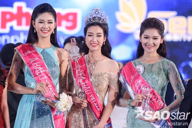 Cũng như Kỳ Duyên, thời điểm mới đăng quang, Hoa hậu Đỗ Mỹ Linh bị không ít người chê bai nhan sắc. Cô nhiều lần bị chê nhạt nhẽo, không xinh đẹp nổi bật bằng hai Á hậu Ngô Thanh Thanh Tú và Huỳnh Thị Thùy Dung... Ảnh: Saostar.