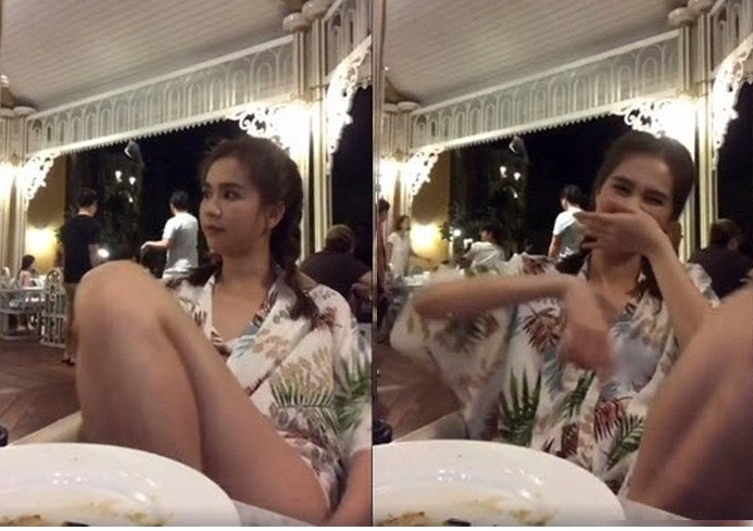 Trong một đoạn clip được đăng tải tháng 7/2017, Ngọc Trinh khiến thực khách trong và ngoài nước tại khách sạn 5 sao ở Phú Quốc "tròn mắt" vì hành động vô duyên của mình. Không chỉ uống say, "nữ hoàng nội y" còn gác chân lên ghế với dáng ngồi "kém duyên" khi mặc quần ngắn cũn cỡn. Cô nàng còn nói chuyện rất to, thậm chí cười hô hố nơi sang chảnh.