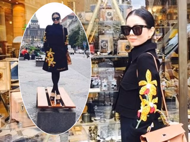 Đứng trên ghế công cộng ngay tại Thủ đô Praha, Cộng hòa Séc, để chụp ảnh, Lệ Quyên từng bị "ném đá" vì hành động vô ý thức. Trong khi trước đó không lâu, cô trở thành tâm điểm của sự chỉ trích khi cho con tè vào túi nôn trên máy bay.