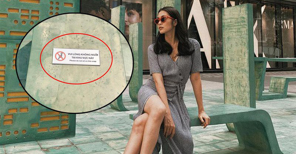 Là "ngọc nữ" nhưng Tăng Thanh Hà cũng không ít lần mất điểm vì phạm lỗi “vô duyên” ở nơi công cộng. Sao Việt này hồn nhiên ngồi lên chiếc ghế mới xây để tạo dáng chụp ảnh mà không hề chú ý đến dòng chữ: “Vui lòng không ngồi lên khu vực này”.
