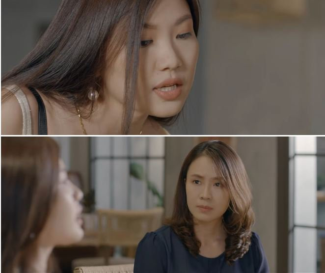 Không chỉ quyến rũ được Thái lên giường với mình, Trà trong phim còn bị "ghét cay ghét đắng" vì tỏ thái độ hỗn láo, trơ trẽn khi thách thức vợ sếp là Khuê (Hồng Diễm đóng).