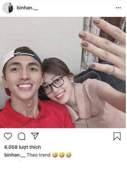 Hot boy Bình An và Á hậu Bùi Phương Nga cũng bắt trend cực nhanh.