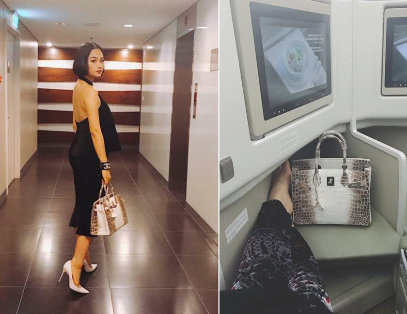 Nữ ca sĩ còn sở hữu bộ sưu tập túi Hermes. Chiếc túi Birkin từ chất liệu da cá sấu cao cấp của Miu Lê có giá lên đến hơn 2 tỷ đồng.
