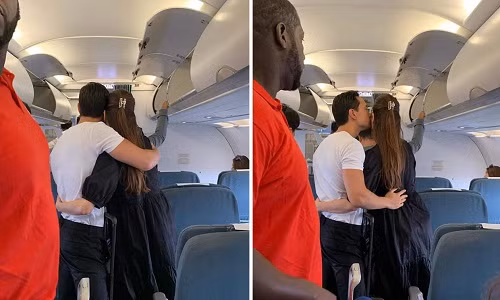 Ho Ngoc Ha - Kim Ly vo tu hon nhau tren may bay gay tranh cai