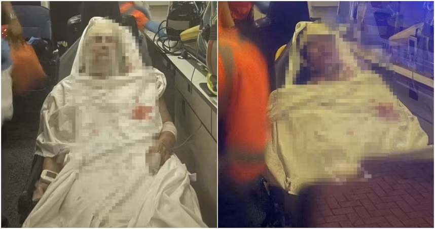 Hai me con bi doi nuoc soi khi dang ngu, hung thu khong ngo