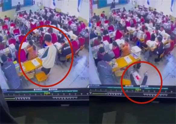 Hoc sinh nga quy co giat, giao vien mac ke va ket tham