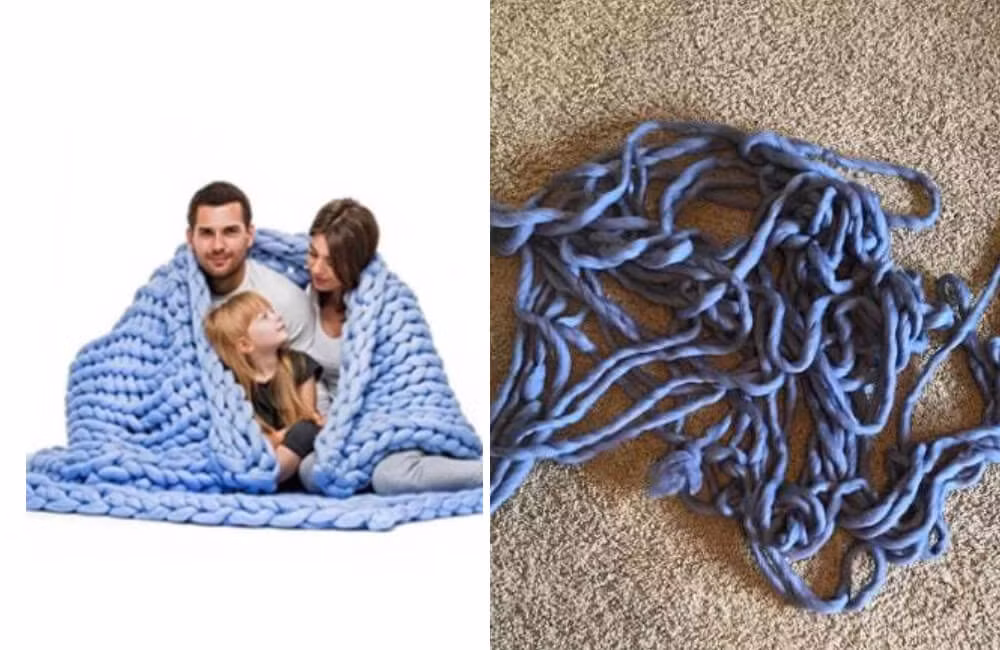 Đặt chiếc chăn, nhận được sợi len, do shop muốn khách tự lập hơn, và sẽ hạnh phúc hơn khi dùng sản phẩm do chính mình làm ra.